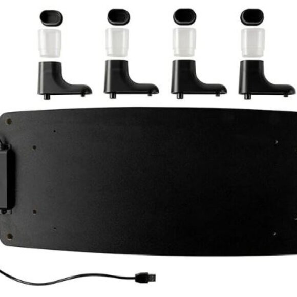 3M Adjustable Monitor Stand with 4-Port USB Hub, Black - Picture 5 of 7